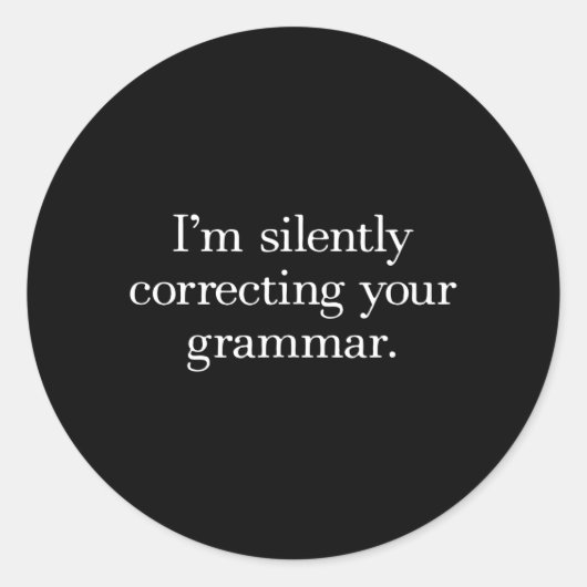 Sarcasme Engels Ronde Sticker (Voorkant)