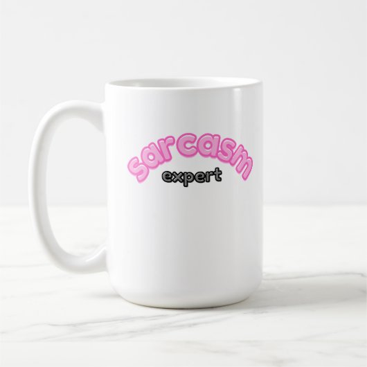 Sarcasme Expert Funny Café Mug | Witty & Sassy Gi (Gauche)