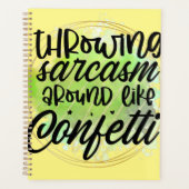 sarcasme omdraaien als confetti planner (Voorkant)