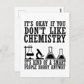Sarcasme scheikunde grappige scheikundige citaten briefkaart (Voorkant / Achterkant)