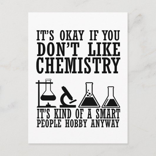 Sarcasme scheikunde grappige scheikundige citaten briefkaart (Voorkant)