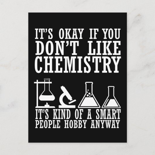 Sarcasme scheikunde grappige scheikundige citaten briefkaart (Voorkant)