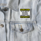 Sarcasme Stommiteit Verdediging Grappige Knop Badg Vierkante Button 5,1 Cm (In situ)