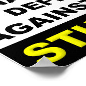 Sarcasme Stupidité affiche de défense Signe drôle (Coin)