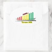 sarcasmemeter ovale sticker (Tas)