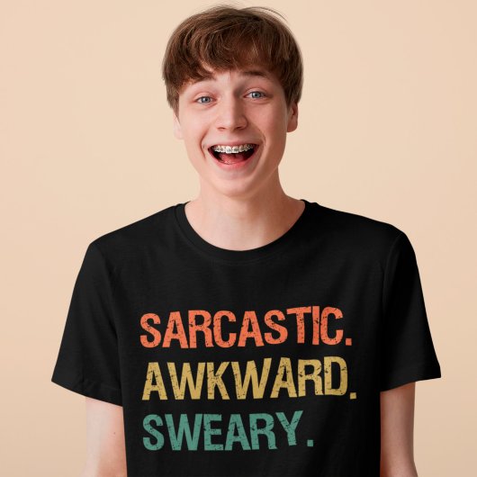 Sarcastic Awkward Sweary Funny Retro Quote T-shirt