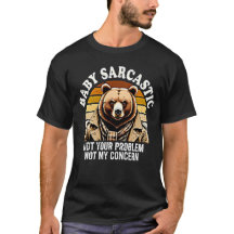 Sarcastic Bear Retro Sunset Streetwear Art