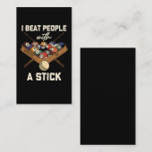 Sarcastic Billiard 8 Ball Humor Pool Visitekaartje (Voorkant / Achterkant)