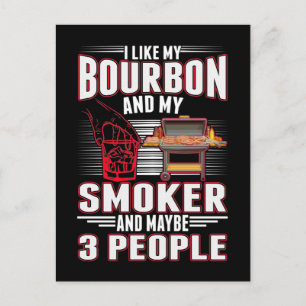 Sarcastic Bourbon en BBQ Lover Funny Barbecue Briefkaart