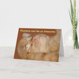 Sarcastic Cat Valentijnsdag Kaart