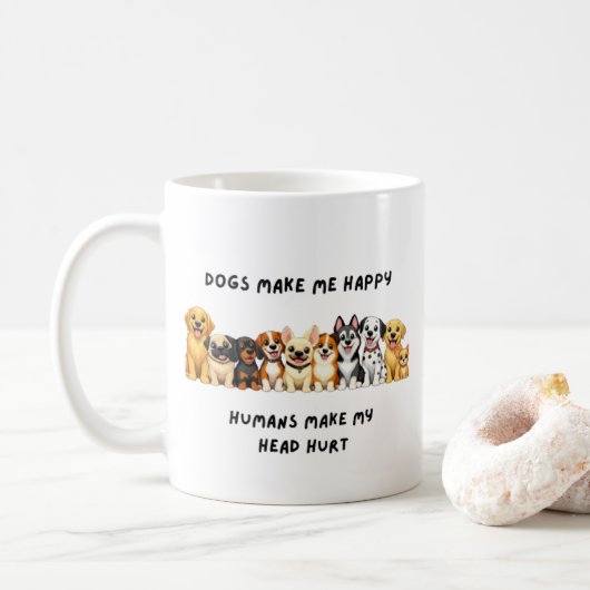 sarcastic dog mugs (Avec donut)