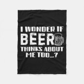Sarcastic Drinking Funny Beer Day Drinking Beer Qu Fleece Deken (Voorkant)