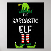 Sarcastic Elf Xmas Matching Christmas For Family M Poster (Voorkant)