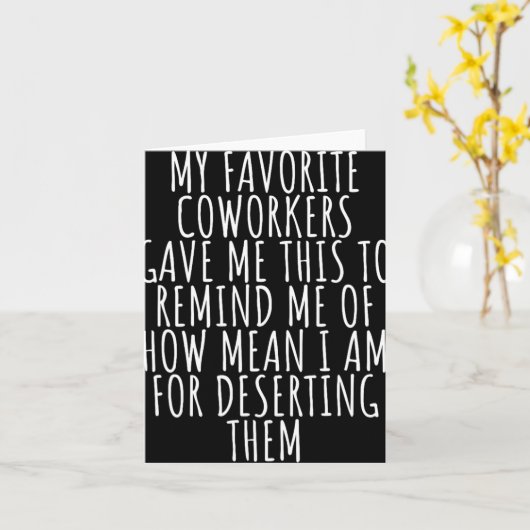 Sarcastic Farewell - Coworkers Leaving For New Job Kaart (Gele Bloem)