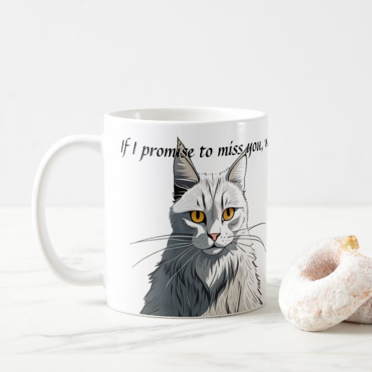 Sarcastic Funny Cat Café ou Tea Mug Fun Cadeau (Avec donut)