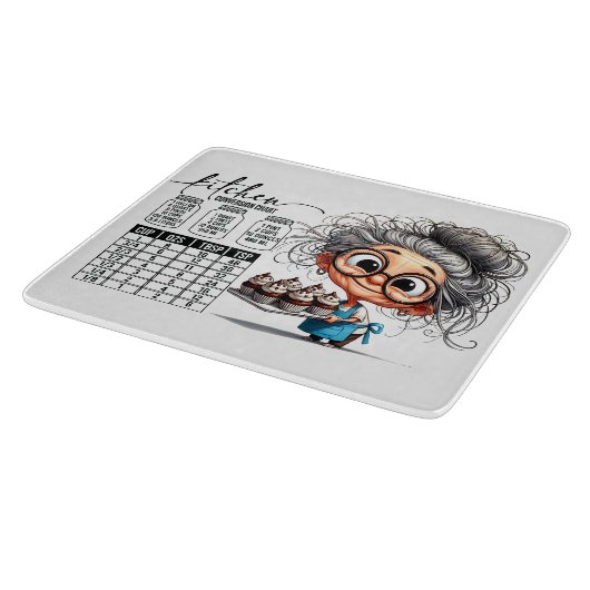 Sarcastic Kitchen Chart Snijplank (Hoek)