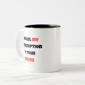 Sarcastic Minimalist Quote Mug - Cancel my (Devant gauche)