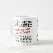 Sarcastic Offense Funny Mug citeert Gezegden Koffiemok (Voorkant links)