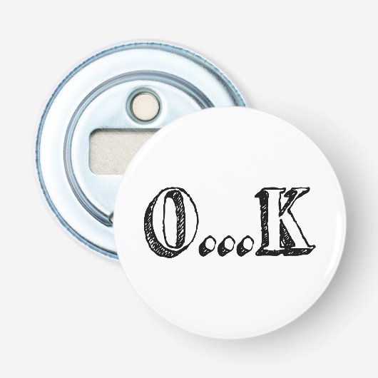 Sarcastic OK Button Flesopener (Voorkant)