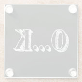 Sarcastic OK Glazen Onderzetter (Achterkant)