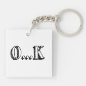 Sarcastic OK Sleutelhanger (Achterkant)