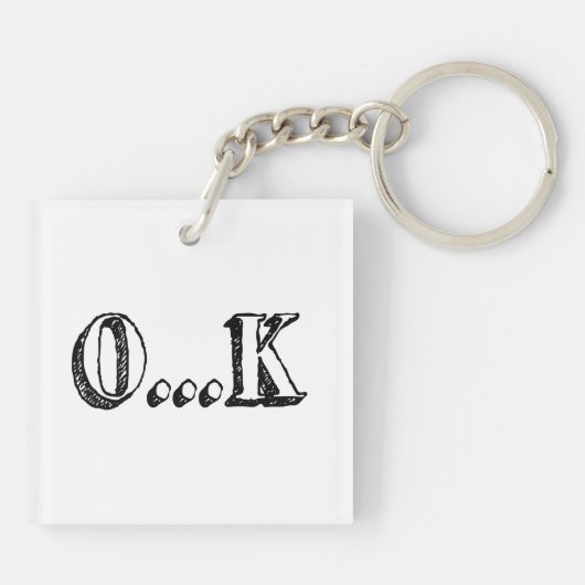 Sarcastic OK Sleutelhanger (Achterkant)
