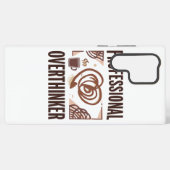 Sarcastic Overthinker with Coffee and Chaos Samsung Galaxy Hoesje (Achterkant horizontaal)