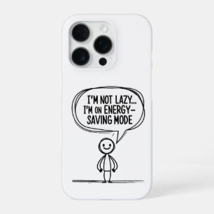 Sarcastic Stick Figuur Quote – Energiebesparing iPhone 16 Pro Hoesje