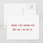 Sarcastic tees for sarcastic people. (Yeah, right) Briefkaart (Voorkant / Achterkant)