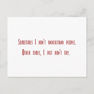 Sarcastic tees for sarcastic people. (Yeah, right) Briefkaart