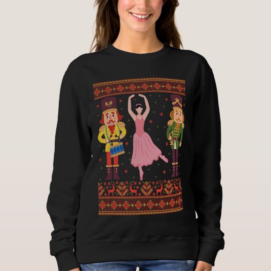 Sarcastic Xmas Nutcracker Ugly Christmas Sweater (Voorkant)