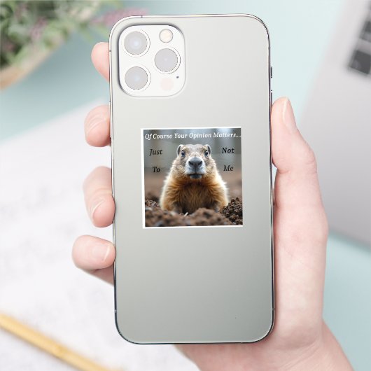 sarcastic Your opinion matters Sticker (Telefoon)