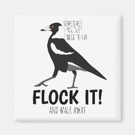 Sarcastisch Australische magpie magnet Magneet