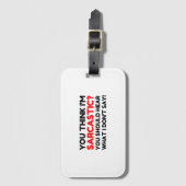 Sarcastisch Bagagelabel (Voorkant (verticaal))