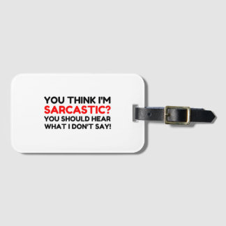 Sarcastisch Bagagelabel