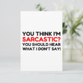 Sarcastisch Bedankkaart (Staand voorkant)