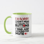 Sarcastisch citaat betekende niet dat je je Button Mok (Links)