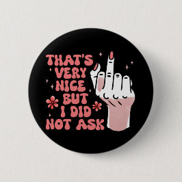 sarcastisch feministe ronde button 5,7 cm