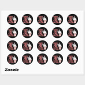 sarcastisch feministe ronde sticker (Vel)
