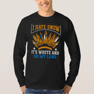 Sarcastisch Gezegde dat ik haat sneeuw is wit en o T-shirt