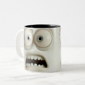 Sarcastisch gezicht 3D Mok (Voorkant links)