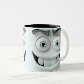 Sarcastisch gezicht 3D Mok (Voorkant rechts)