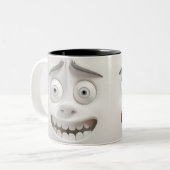 Sarcastisch gezicht 3D Mok (Voorkant links)