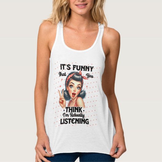 Sarcastisch grappig citaat meisjes ding tanktop (Voorkant)