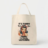 Sarcastisch grappig citaat meisjes ding tote bag (Voorkant)