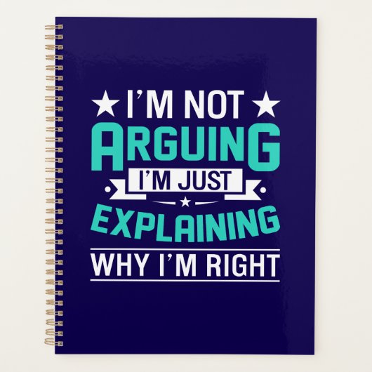 Sarcastisch Grappige Citaat Ontwerp Planner (Voorkant)
