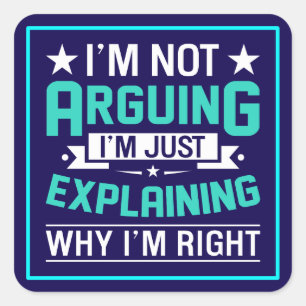 Sarcastisch Grappige Citaat Ontwerp Vierkante Sticker