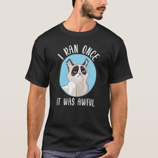 Sarcastisch hardlopen voor hardlopende kat t-shirt (Voorkant)
