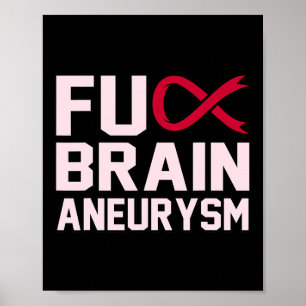 Sarcastisch hersenaneurysma bewustzijnsmaand onder poster