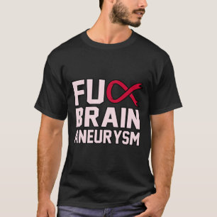 Sarcastisch hersenaneurysma bewustzijnsmaand onder t-shirt